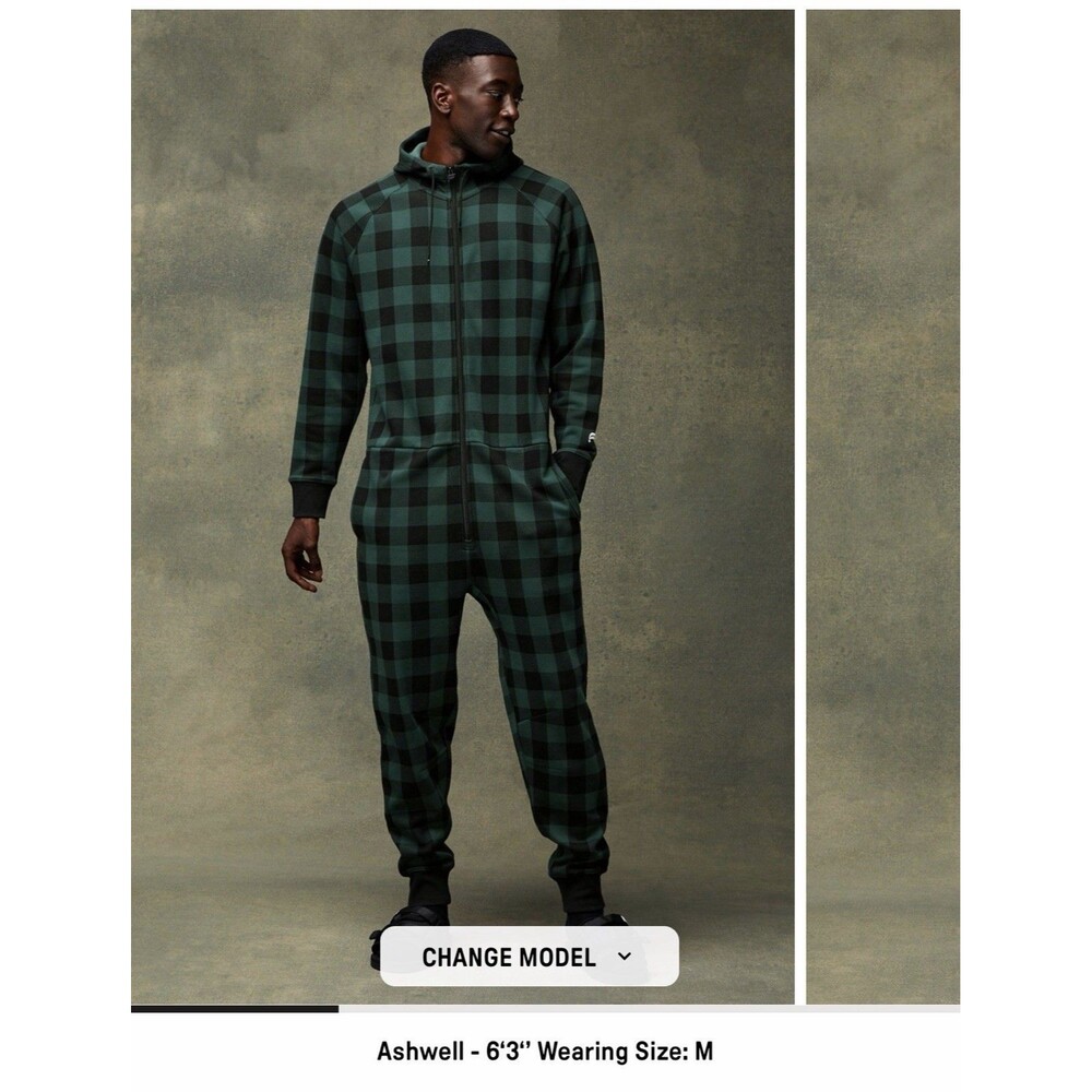 Fabletics Men’s The Go-To One Piece Everpine Buffalo Checkered Size Medium
